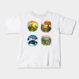 Round Doors - Seasons Pattern - Pack - Fantasy Kids T-Shirt